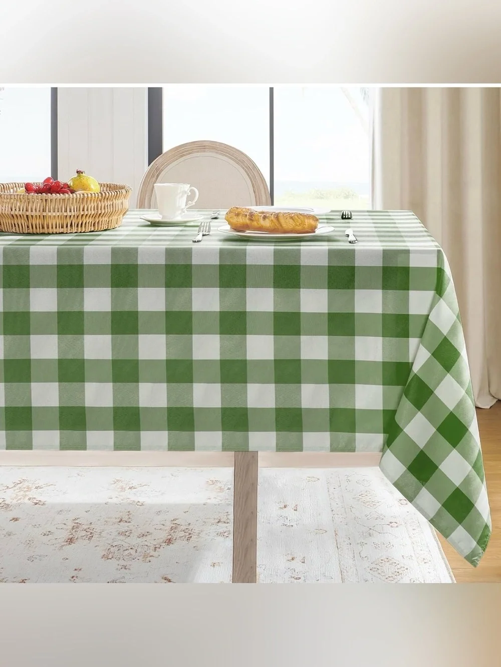 Softalker Gingham Checkered Tablecloth Rectangle